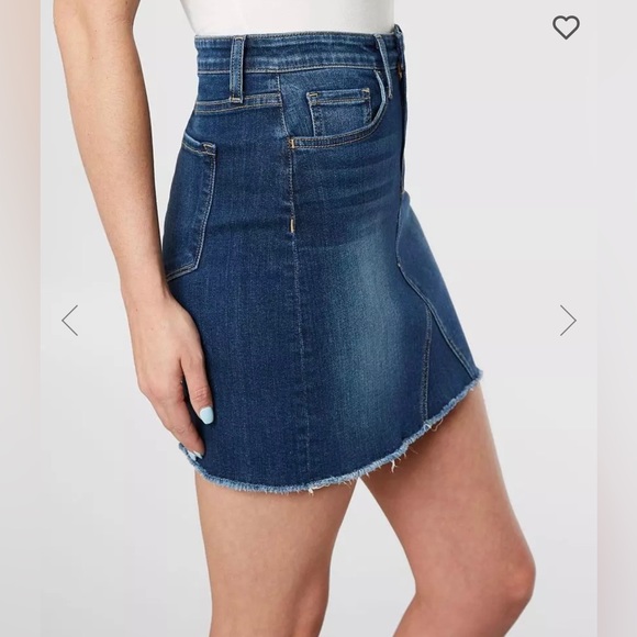 High Rise Blue Denim Stretch Mini Skirt - Bridge by Gly - SZ 28 - Picture 3 of 6